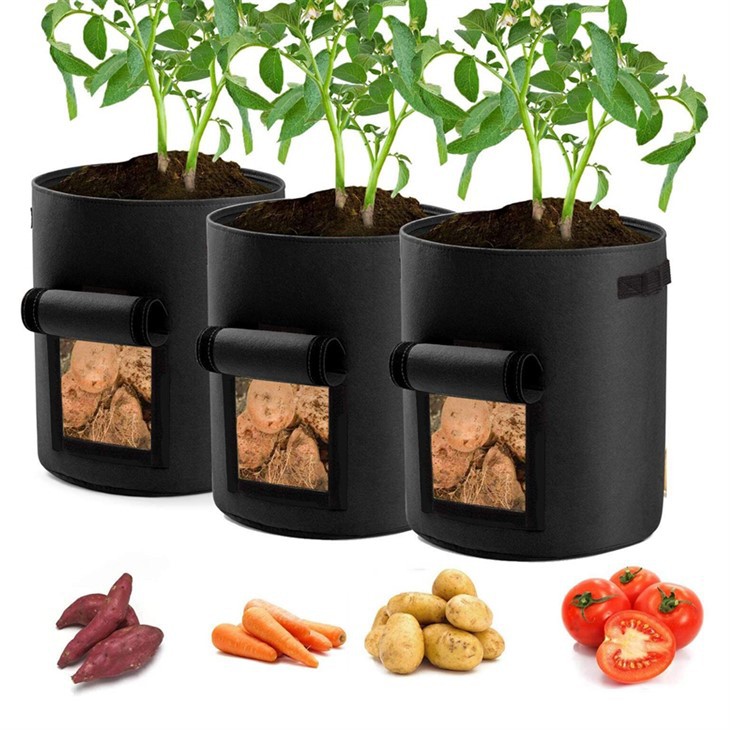 Vreće za uzgoj krumpira od filca i PE s prozorom