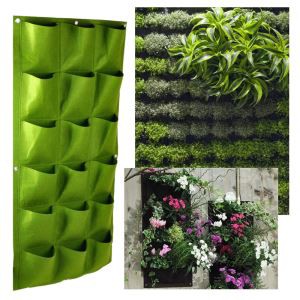 18 džepnih hidroponskih vertikalnih visećih vrtnih vrećica za uzgoj